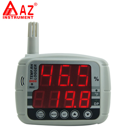 台湾衡欣 AZ8809高精度LED温湿度记录仪 办公室药房温湿度记录仪