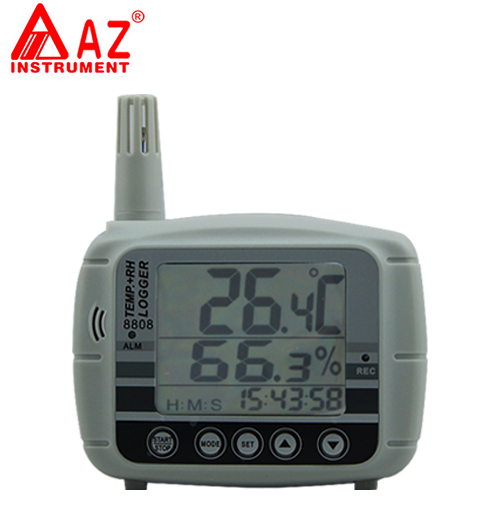 台湾衡欣 AZ8808高精度温湿度记录仪 药房仓库温湿度记录仪带报警