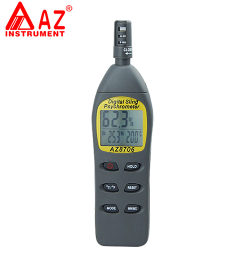 台湾衡欣 AZ8706手持式温湿度计 高精度工业温湿度计可外接探针
