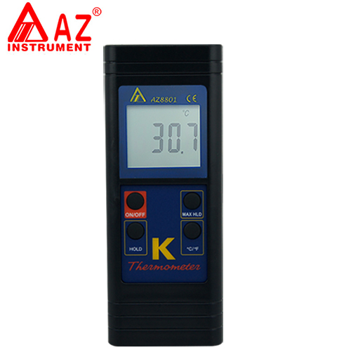 台湾衡欣 AZ8801手持式K型温度计 热电偶温度计高精度电子温度计
